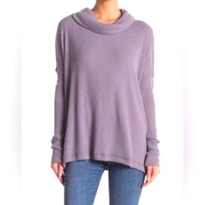 NWOT Free People Juicy Long Sleeve Cowl Neck Soft Cozy Thermal Top Size Small